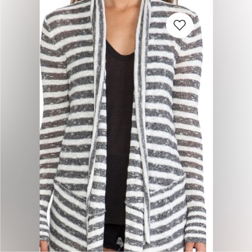 Free People Striped Gray and White Women's Sweater XS